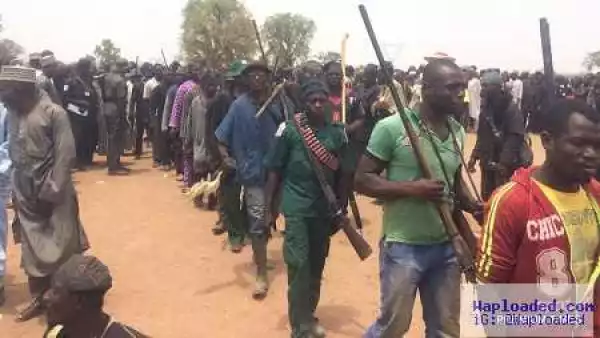 10,000 Angry Hunters Gather in Adamawa, Seek Clearance to Confront Boko Haram in Sambisa Forest (Photos)